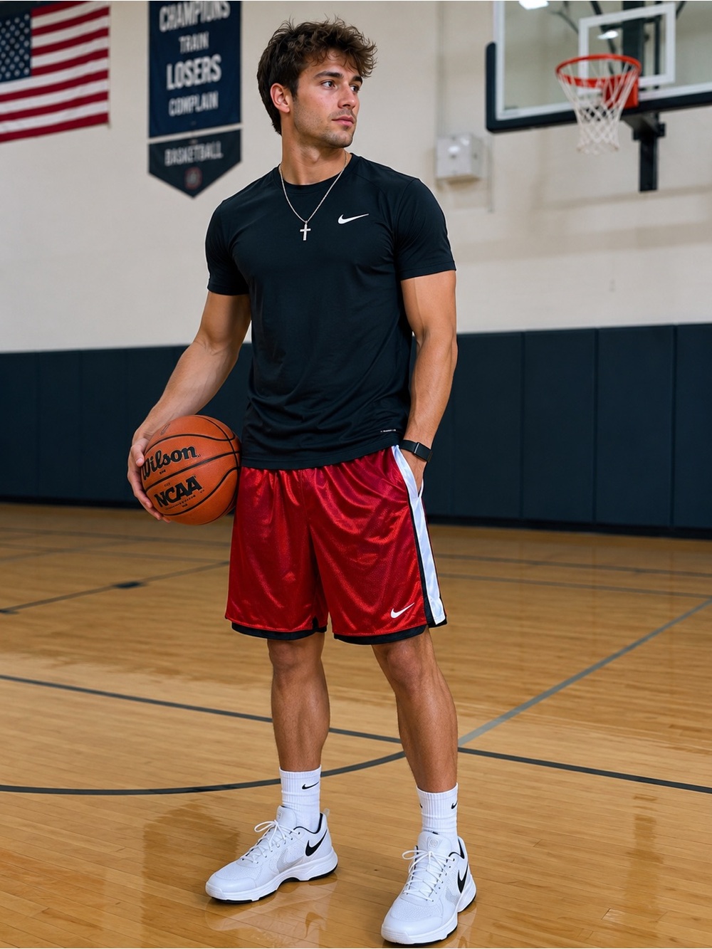 Nike Reversible Red & Black Basketball Shorts Men’s S